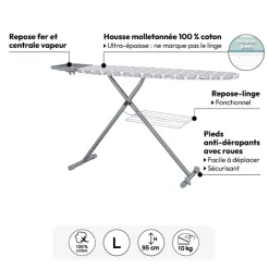 5five Table à repasser 132x46cm