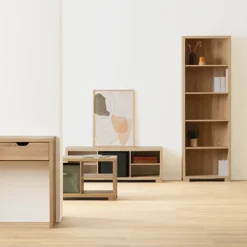 5five Table basse 2 niveaux, Effet bois naturel