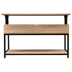 5five Table basse plateau relevable, Effet chêne naturel
