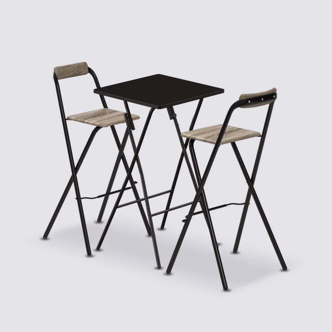 5five Table de bar et 2 chaises pliantes