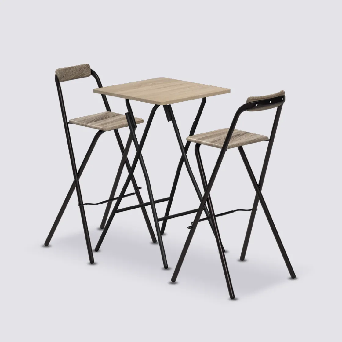 5five Table de bar et 2 chaises pliantes