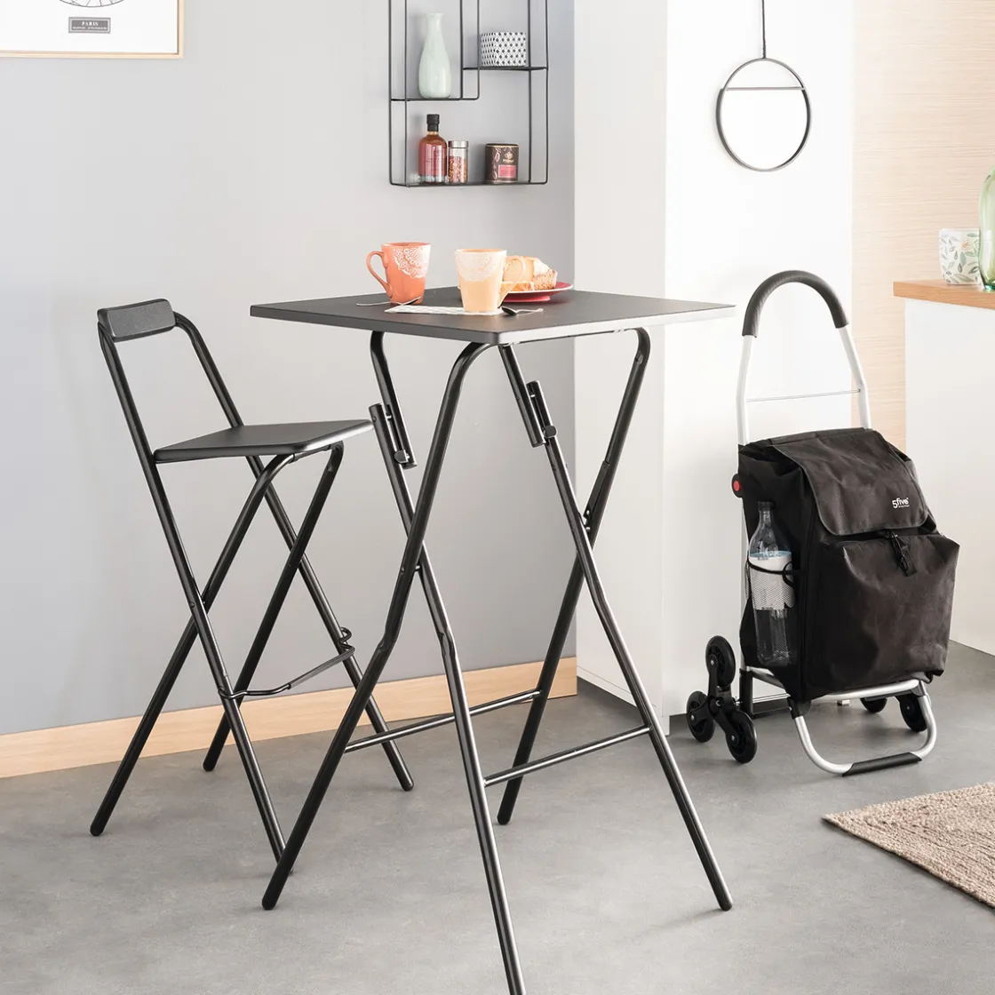 5five Table de bar et 2 chaises pliantes