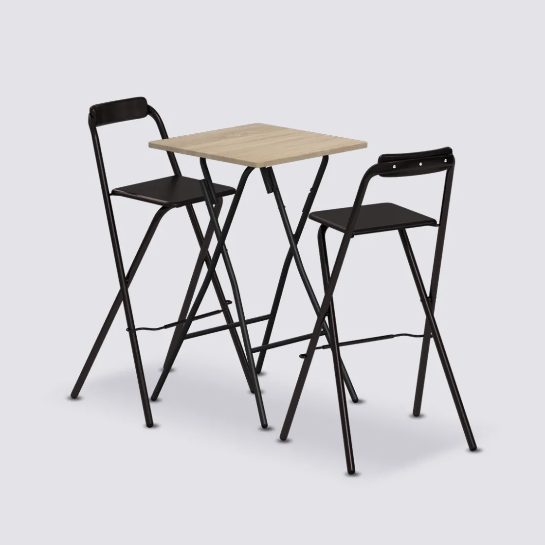 5five Table de bar et 2 chaises pliantes
