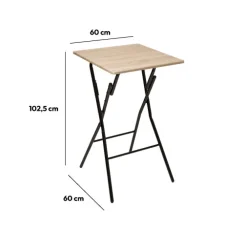 5five Table de bar pliante 2 places, Effet bois