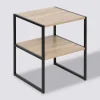 5five Table de chevet 2 étagères, Effet bois