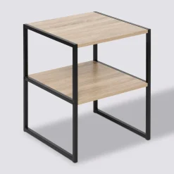 5five Table de chevet 2 étagères, Effet bois