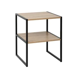 5five Table de chevet 2 étagères, Effet bois