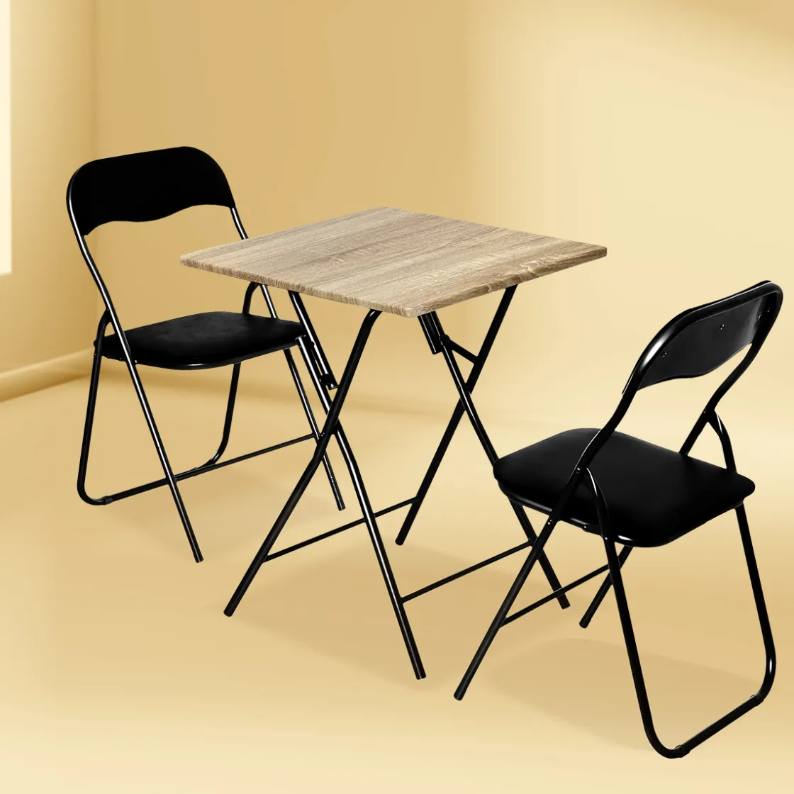 5five Table pliante 2 places, Effet bois