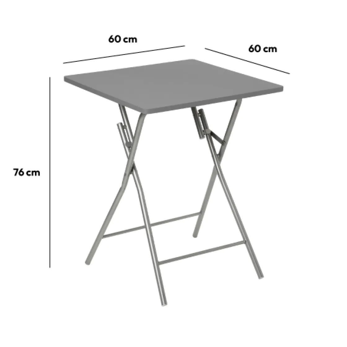 5five Table pliante 2 places, Gris