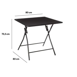 5five Table pliante 4 places, Noir