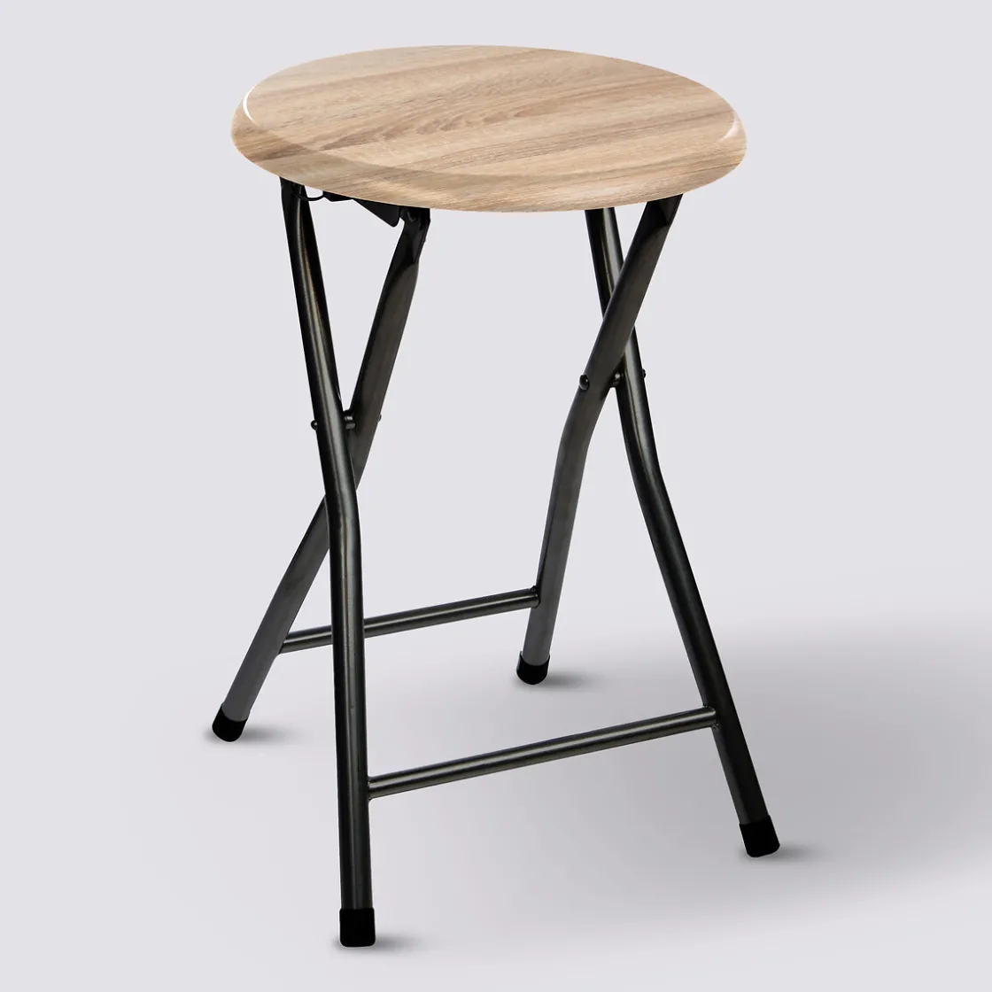5five Tabouret pliant, Effet bois naturel
