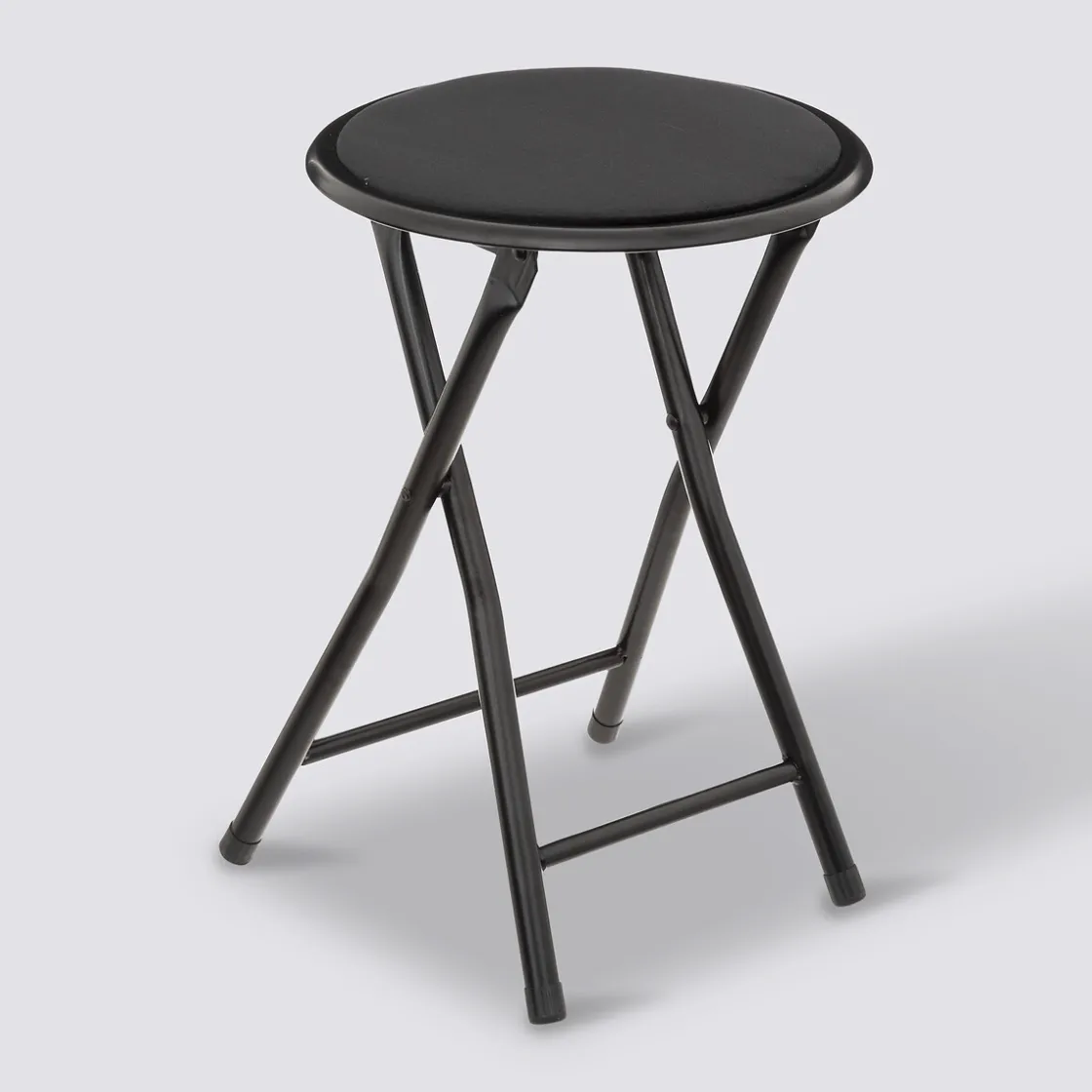 5five Tabouret pliant, Velours Noir