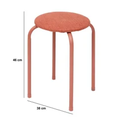 5five Tabouret, Rose Foncé