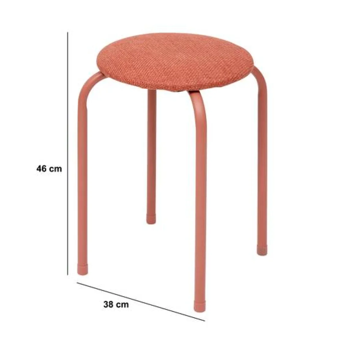 5five Tabouret, Rose Foncé