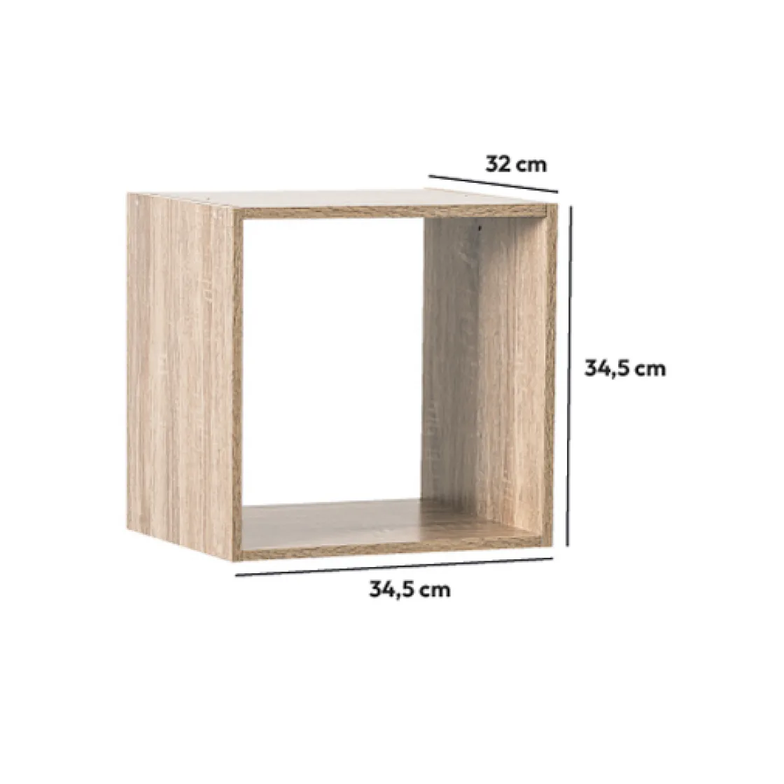 5five Étagère 1 case, Effet bois naturel