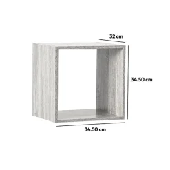 5five Étagère 1 case, Effet chêne gris