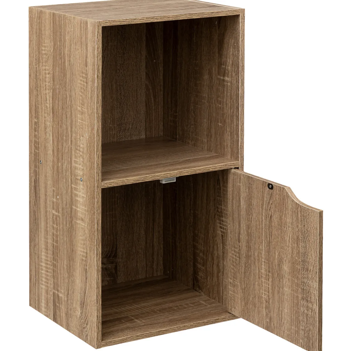 5five Étagère 2 cases 1 porte, Effet chêne naturel