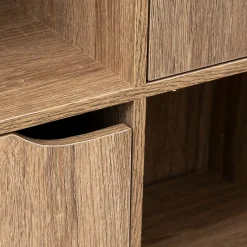 5five Étagère 9 cases avec 5 portes, Effet chêne naturel