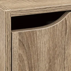 5five Étagère 3 cases avec portes, Effet chêne naturel