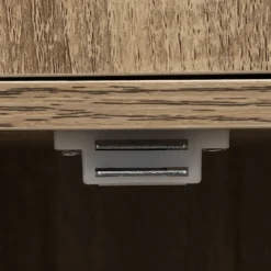 5five Étagère 3 cases avec portes, Effet chêne naturel