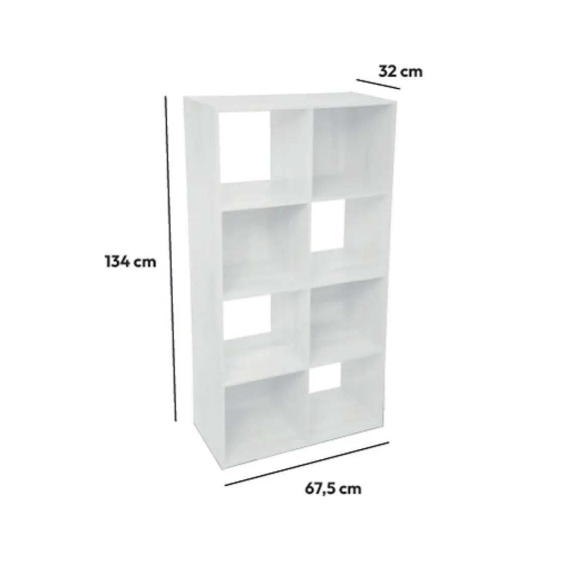 5five Étagère 8 cases, Blanc