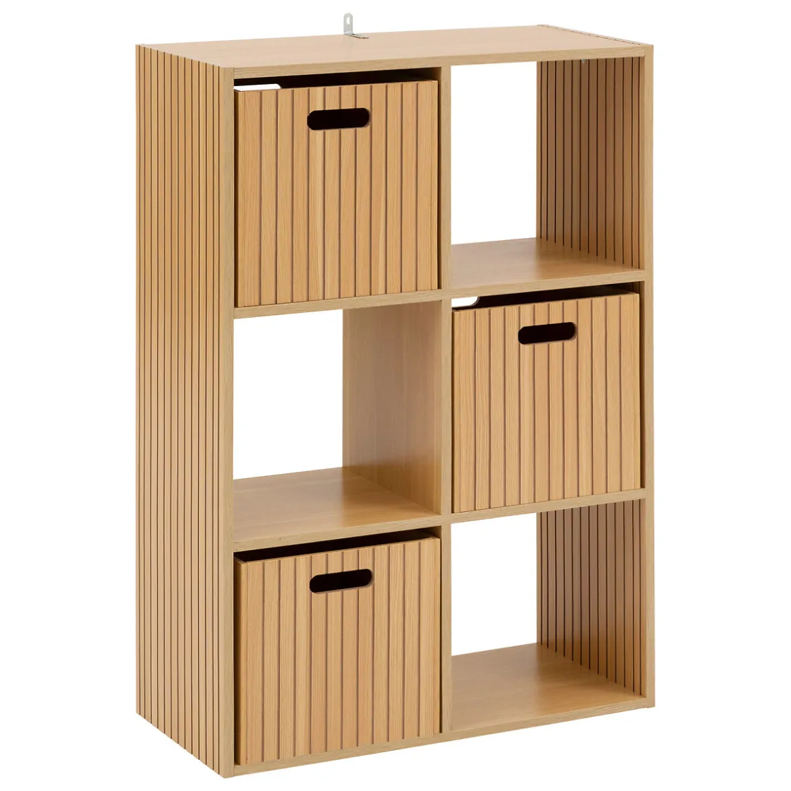 5five Étagère 6 cases, Effet bois naturel