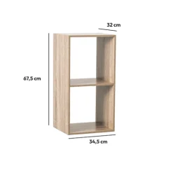 5five Étagère 2 cases, Effet bois naturel