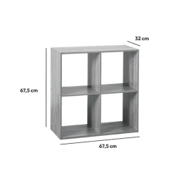 5five Étagère 4 cases, Effet chêne gris