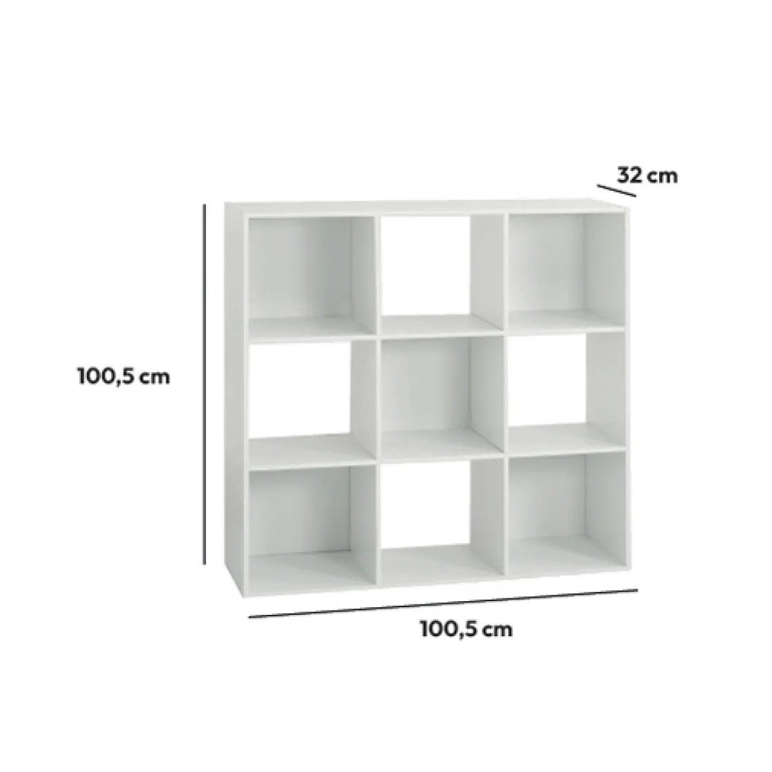 5five Étagère 9 cases, Effet chêne naturel