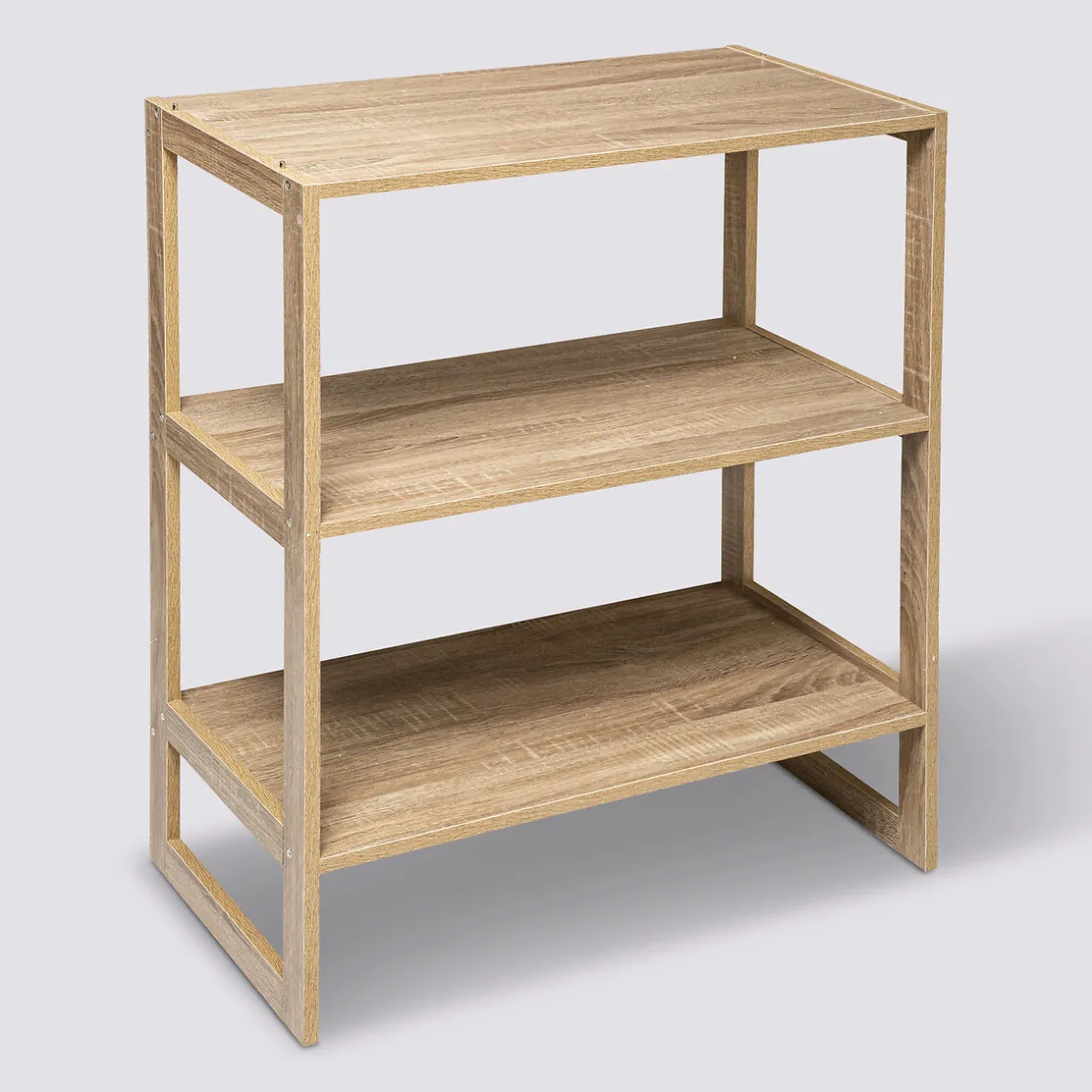 5five Étagère 4 cases empilables, Effet chêne naturel