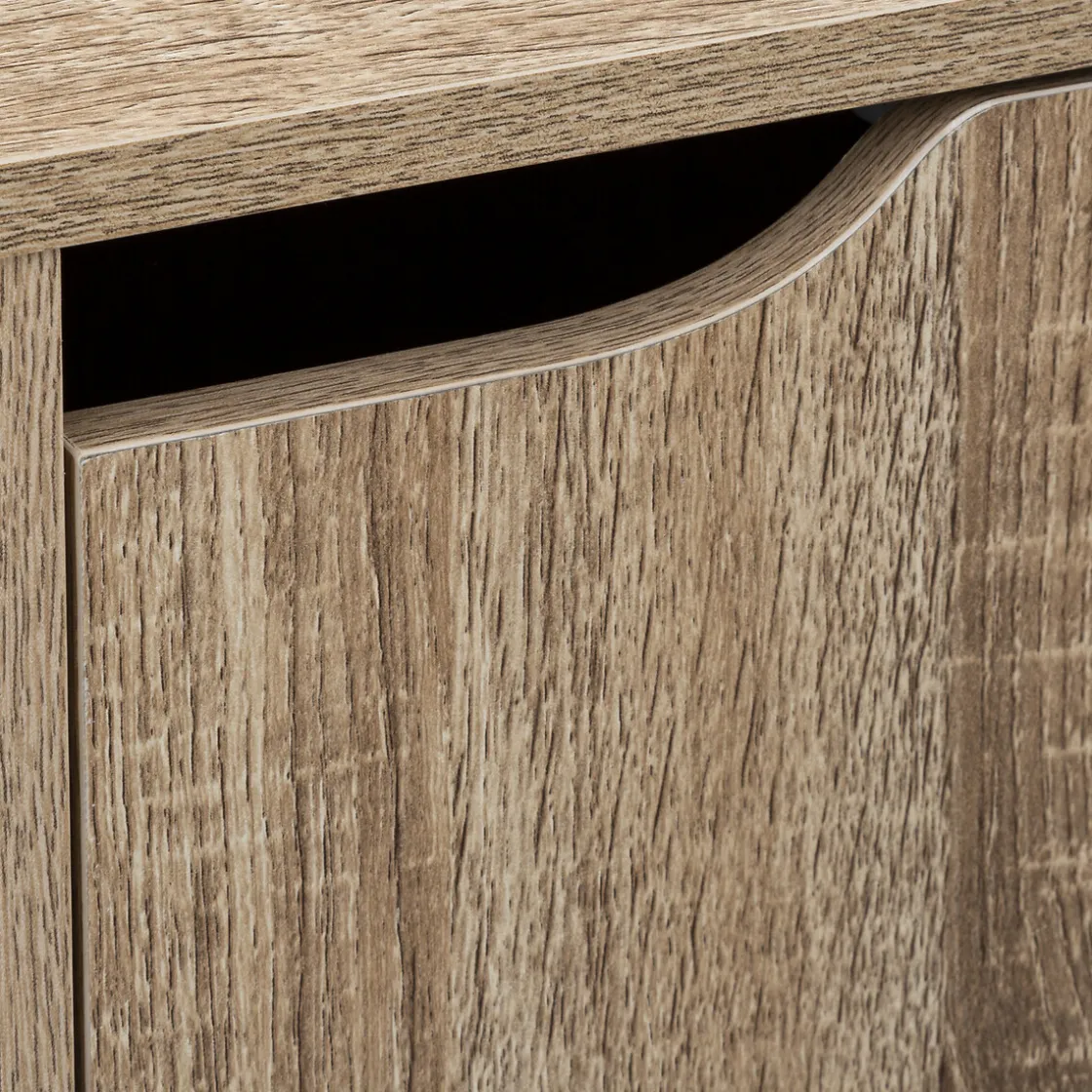 5five Étagère 6 cases porte, Effet bois naturel