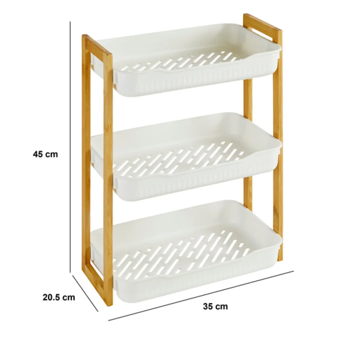 5five Étagère 3 niveaux, Bambou