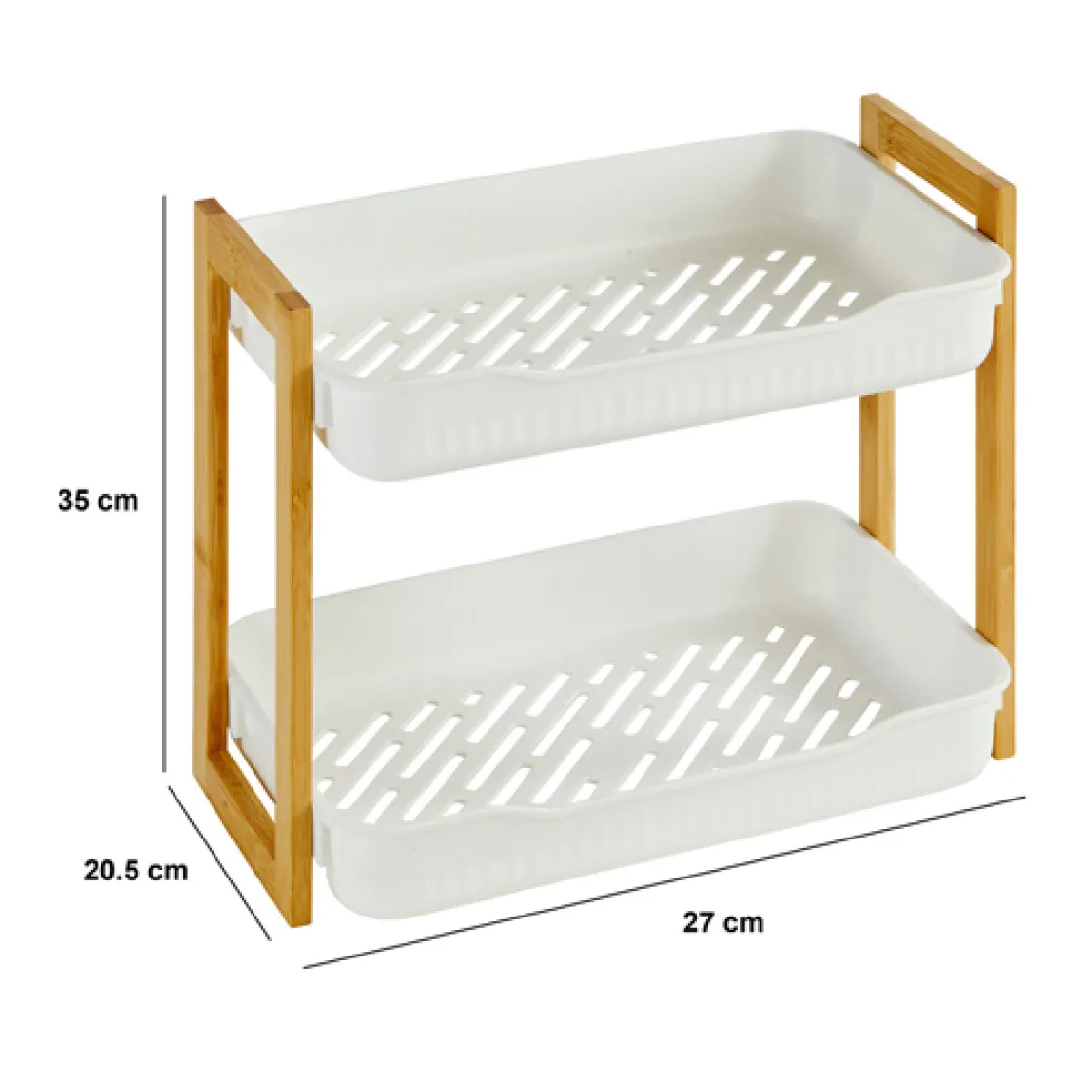 5five Étagère 2 niveaux, Bambou