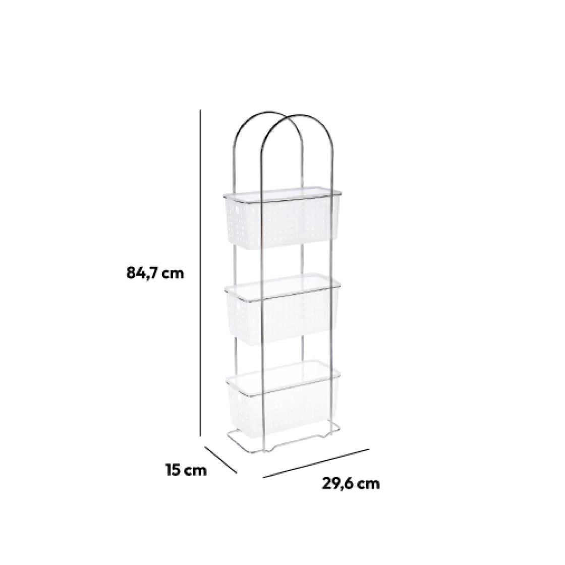 5five Étagère 3 niveaux, Transparent
