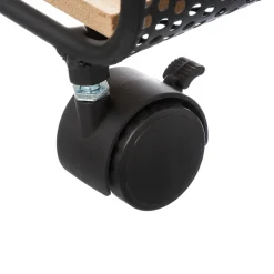 5five Étagère à roulettes 3 cases, Noir