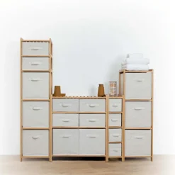 5five Étagère avec 5 paniers, Bambou