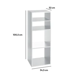 5five Étagère colonne 4 cases, Blanc