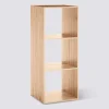5five Étagère colonne 3 cases, Effet chêne naturel