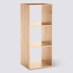 5five Étagère colonne 3 cases, Effet chêne naturel