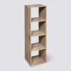 5five Étagère colonne 4 cases, Effet chêne naturel
