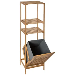 5five Étagère colonne avec panier à linge, Bambou