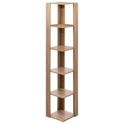 5five Étagère colonne d'angle, Effet chêne naturel