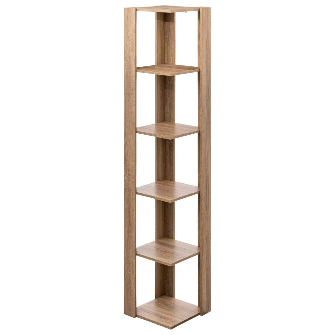 5five Étagère colonne d'angle, Effet chêne naturel