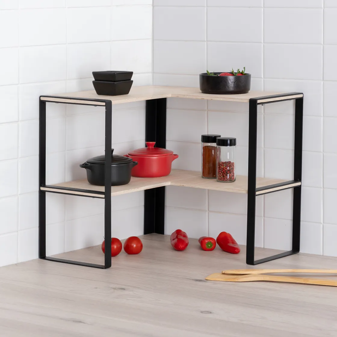 5five Étagère d'angle 2 niveaux