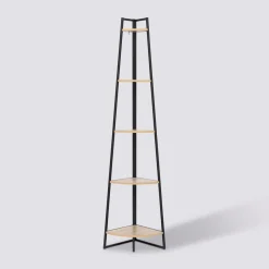 5five Étagère d'angle 5 niveaux 180cm, Effet bois