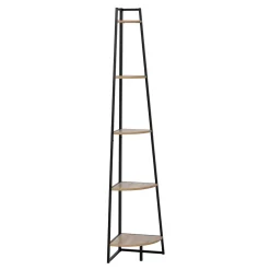 5five Étagère d'angle 5 niveaux 180cm, Effet bois