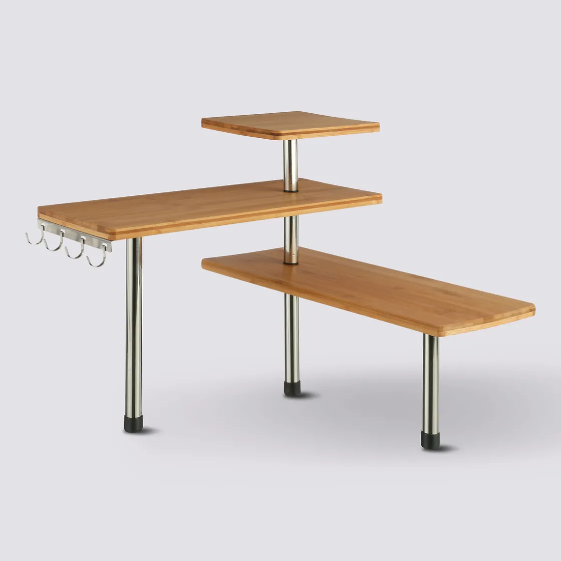 5five Étagère d'angle 3 niveaux, Inox