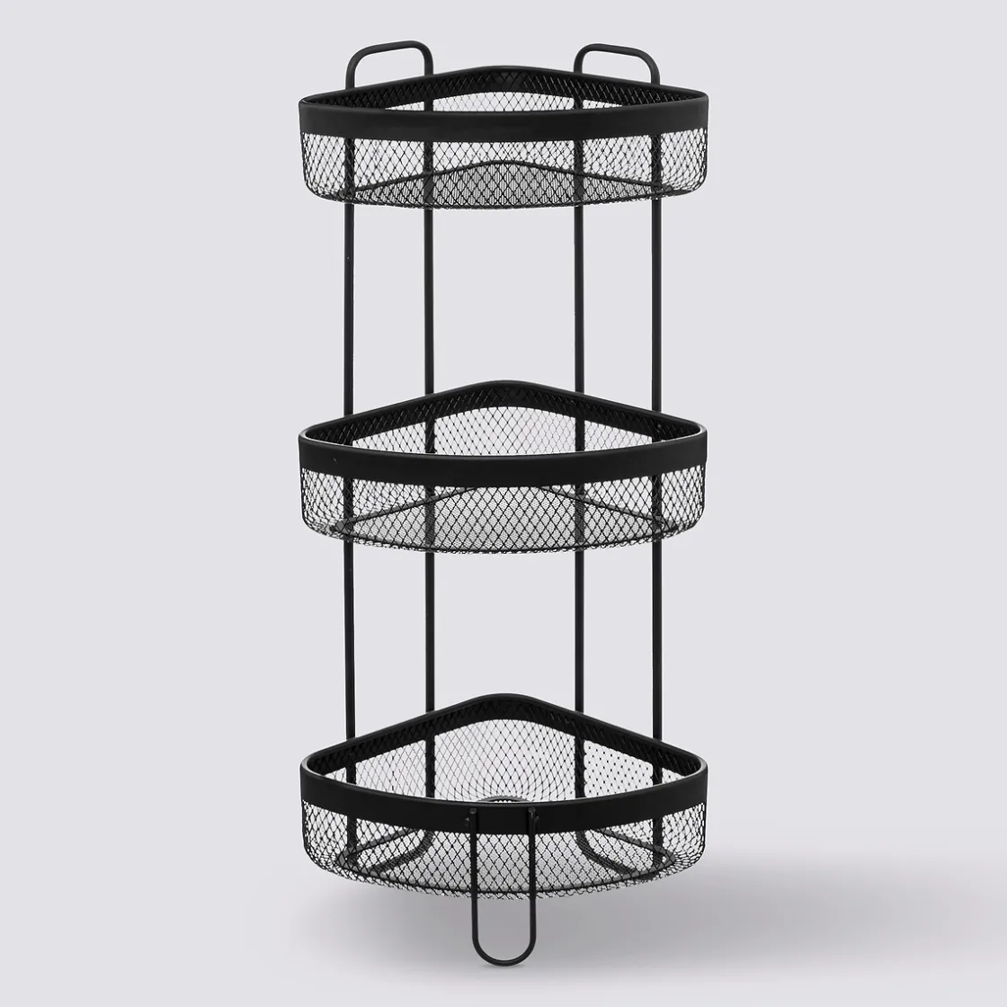 5five Étagère d'angle 3 niveaux, Métal noir