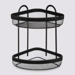 5five Étagère d'angle 2 niveaux, Noir