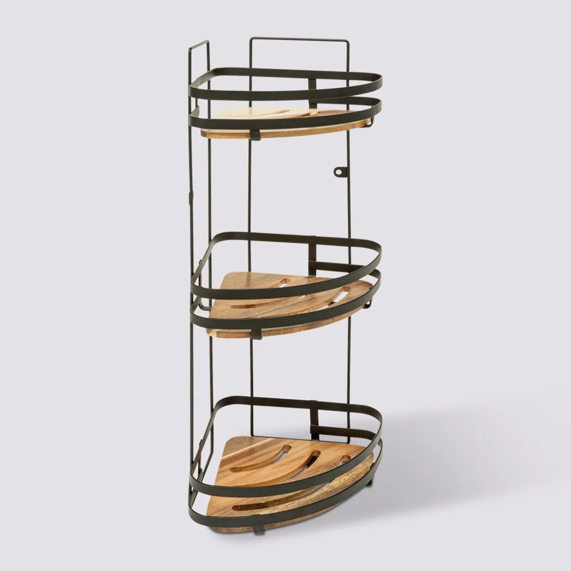 5five Étagère de douche d'angle 3 niveaux, Acacia